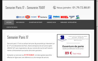 serrurier-paris17.eu website preview