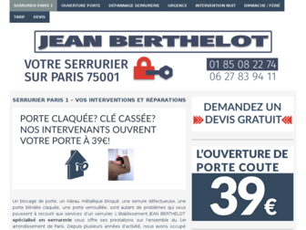 serrurierparis1-75001.fr website preview