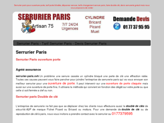 serrurier-paris.ovh website preview