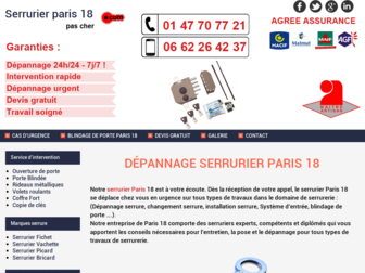 serrurierparis18pascher.com website preview