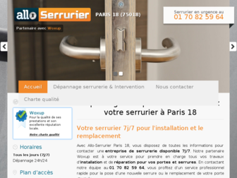 allo-serrurier-paris18.fr website preview