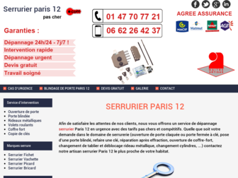 serrurierparis12pascher.com website preview