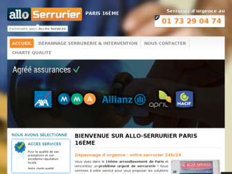 allo-serrurier-paris16.fr website preview