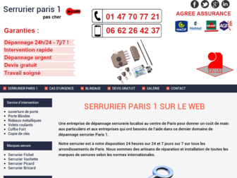 serrurierparis1pascher.com website preview