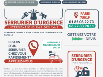 urgence-serrurier-paris19.fr website preview