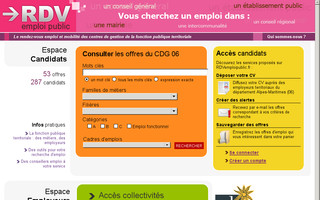 cdg06.rdvemploipublic.fr website preview
