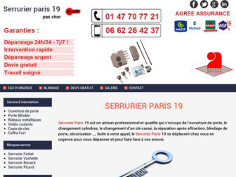 serrurierparis19pascher.com website preview