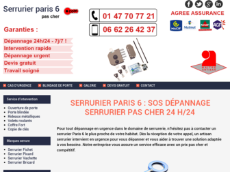 serrurierparis6pascher.com website preview