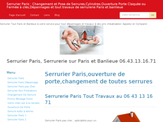 serrurier-parispascher.fr website preview