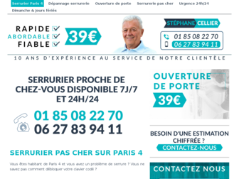 serrurierparis4-pascher.fr website preview