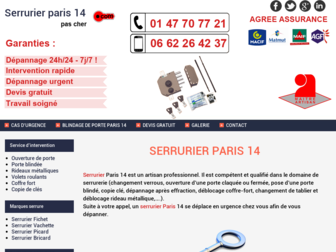 serrurierparis14pascher.com website preview