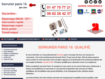 serrurierparis16pascher.com website preview