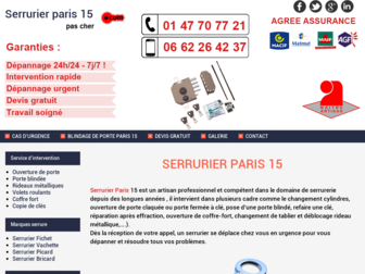 serrurierparis15pascher.com website preview