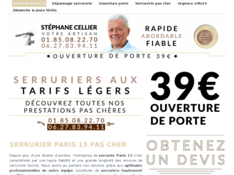 serrurierparis13-pascher.fr website preview