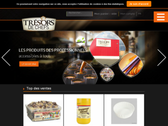 tresorsdechefs.com website preview