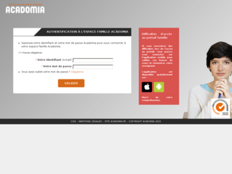 portail.acadomia.fr website preview