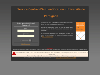 portail.univ-perp.fr website preview