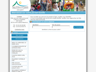 ccpoh.portail-familles.net website preview