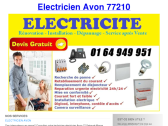 electricienavon.fr website preview