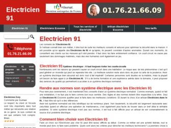 electricien-91-urgence.fr website preview