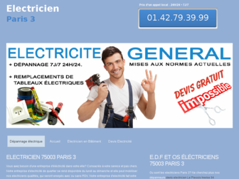 electricienparis75003.net website preview