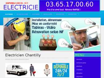 electricien-chantilly.net website preview