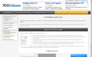 cv.100cv.com website preview