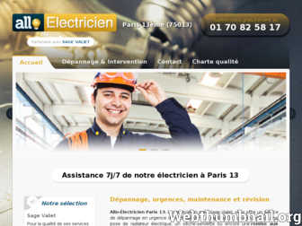 allo-electricien-paris13.fr website preview