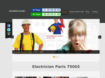 electricienparis75003.lartisanpascher.com website preview