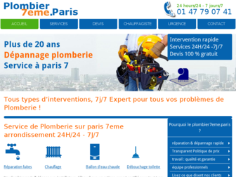 plombier7eme.paris website preview