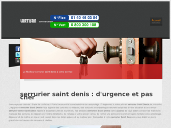 serrurier-saintdenis.lartisanpascher.com website preview