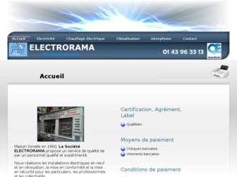 chauffage-alarme-electricien-interphone-antenne.electrorama.com website preview