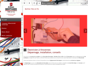 electricien-berthier-vincennes.fr website preview