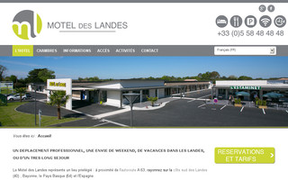 moteldeslandes.com website preview