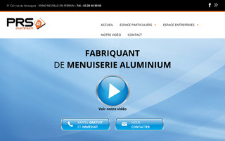 prs-alluminium.fr website preview