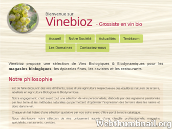 vinebioz.com website preview