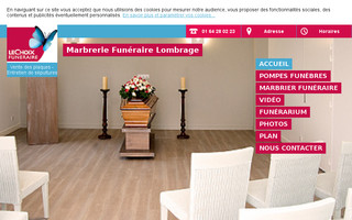 marbrerie-funeraire-lombrage.fr website preview