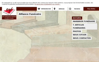 alliancefuneraire.fr website preview