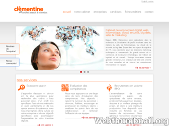 clementine.jobs website preview