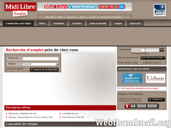 emploi.midilibre.com website preview