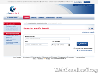 offre.pole-emploi.fr website preview