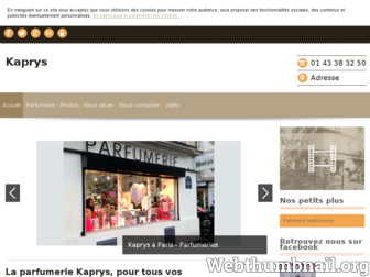 kaprys-parfumerie.fr website preview