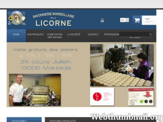 savon-de-marseille-licorne.com website preview