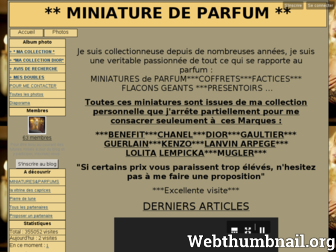 miniaturesdeparfumetgeants.blog4ever.com website preview