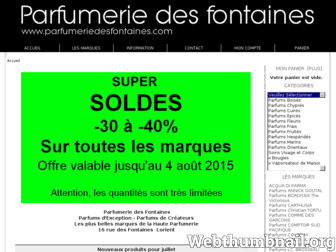 parfumeriedesfontaines.com website preview