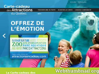 attractionsencadeau.com website preview