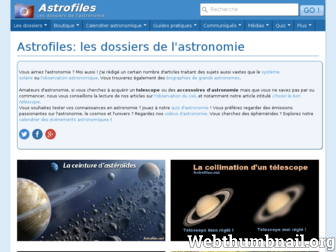 astrofiles.net website preview