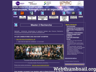 master-recherche.obspm.fr website preview