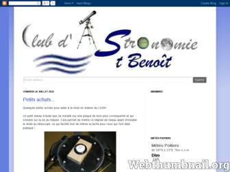 clubastronomiestbenoit.blogspot.com website preview