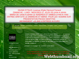 sauna-d-italie.fr website preview